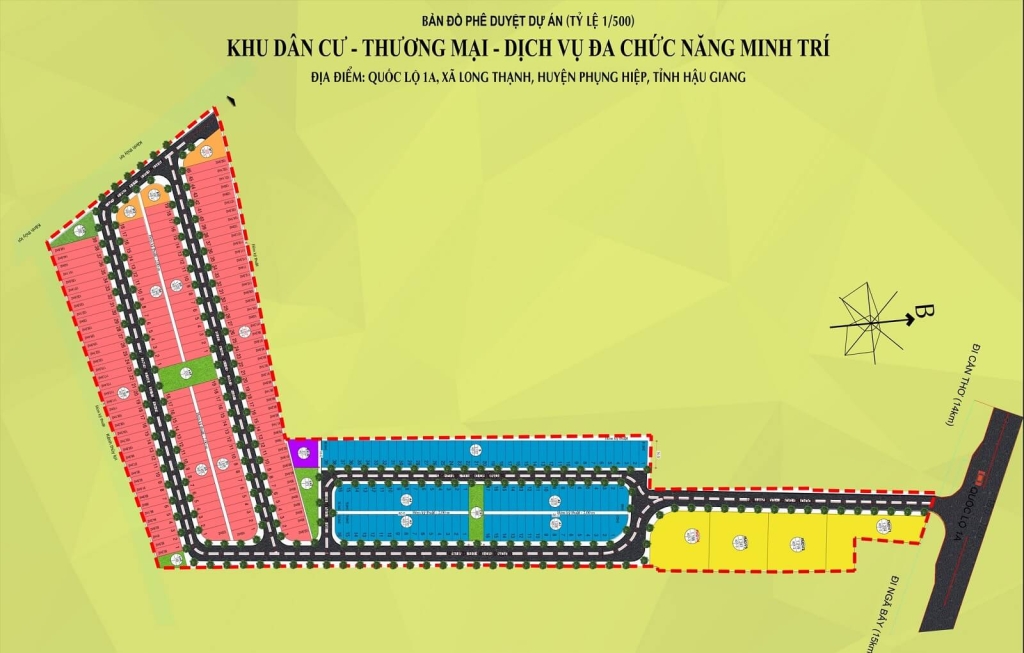 Bản đồ KDC Minh Trí hậu Giang